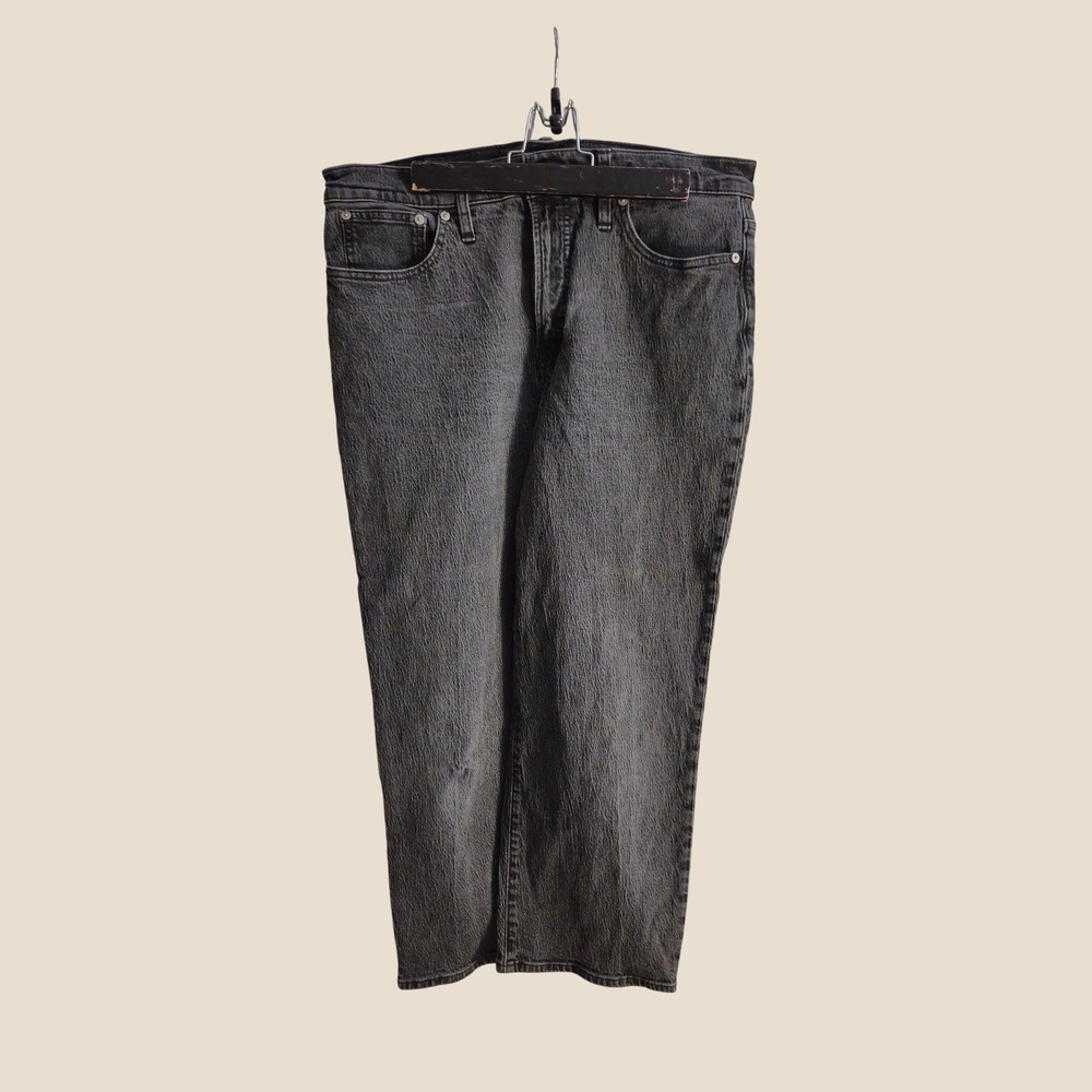 Madewell Straight Leg Jeans Women 31P Black Lunar Wash Denim High Rise Casual